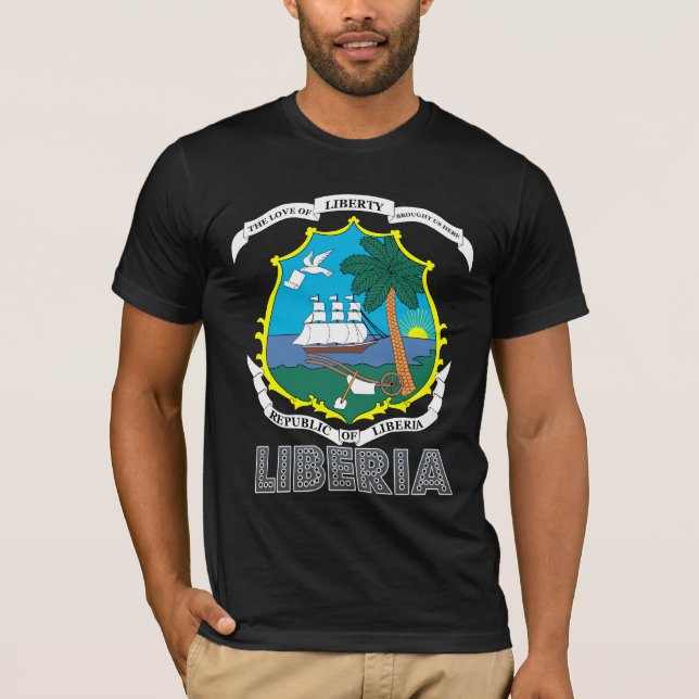 Camiseta Escudo de armas de Liberia (Anverso)