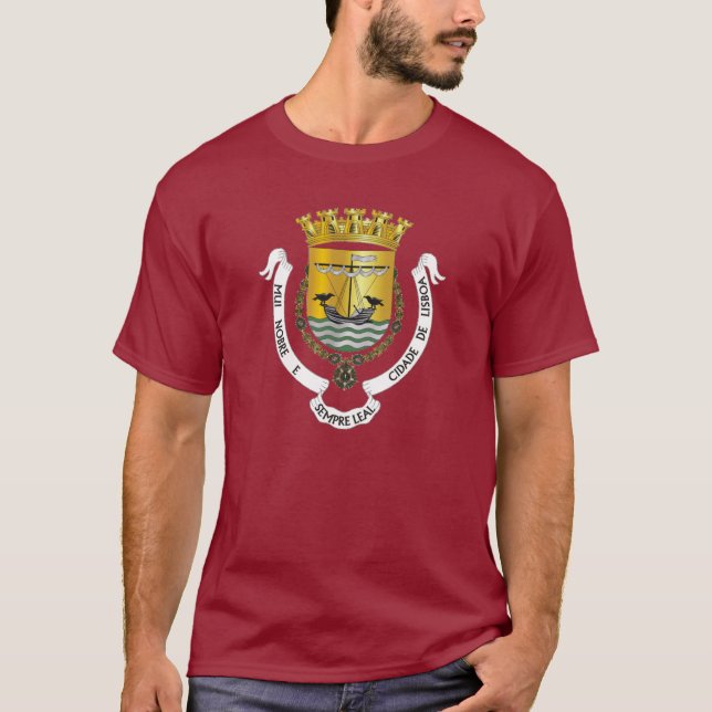 Camiseta Escudo de armas de Lisboa, Portugal (Anverso)