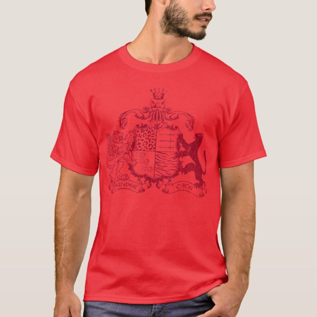 Camiseta escudo de armas de los T-gatos - rojo (Anverso)