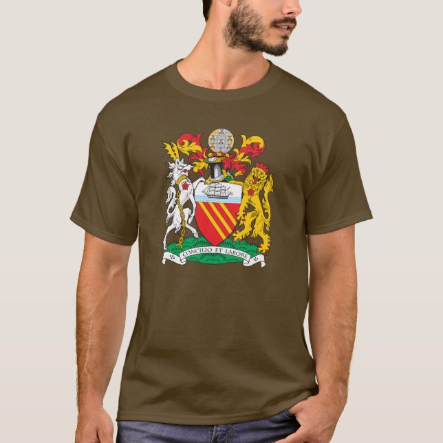 Camiseta Escudo de armas de Manchester (Anverso)