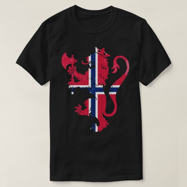 Camiseta Escudo De Armas De Noruega (Diseño del anverso)