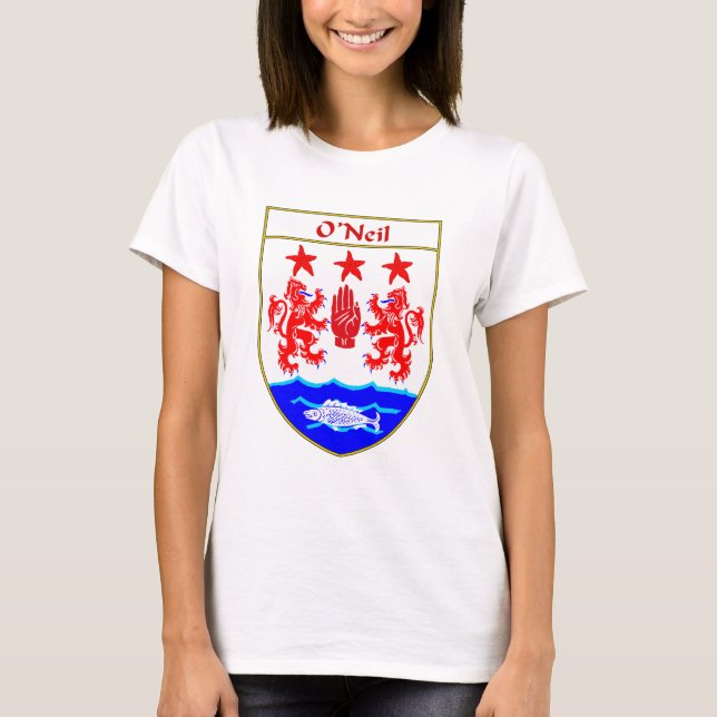 Camiseta Escudo de armas de O'Neil/escudo de la familia (Anverso)