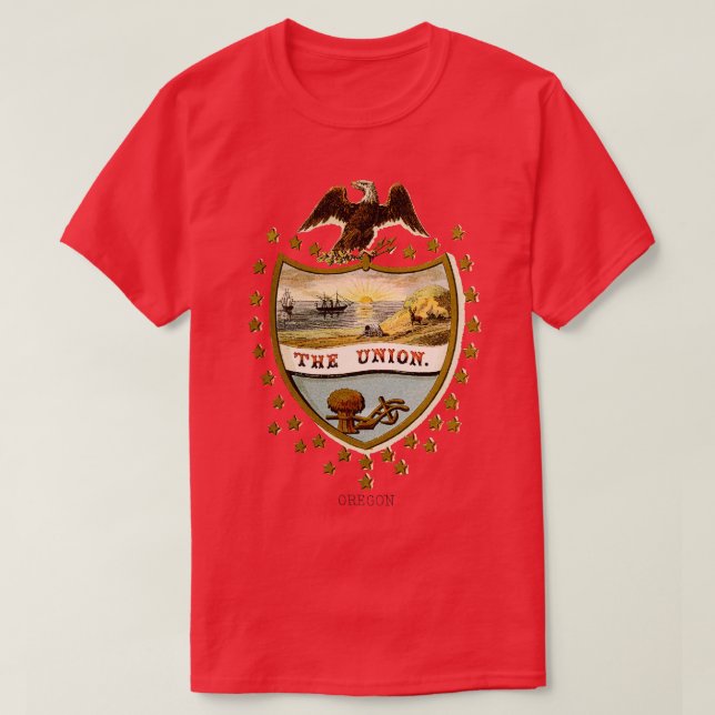 Camiseta Escudo de armas de Oregón de 1876 (Diseño del anverso)