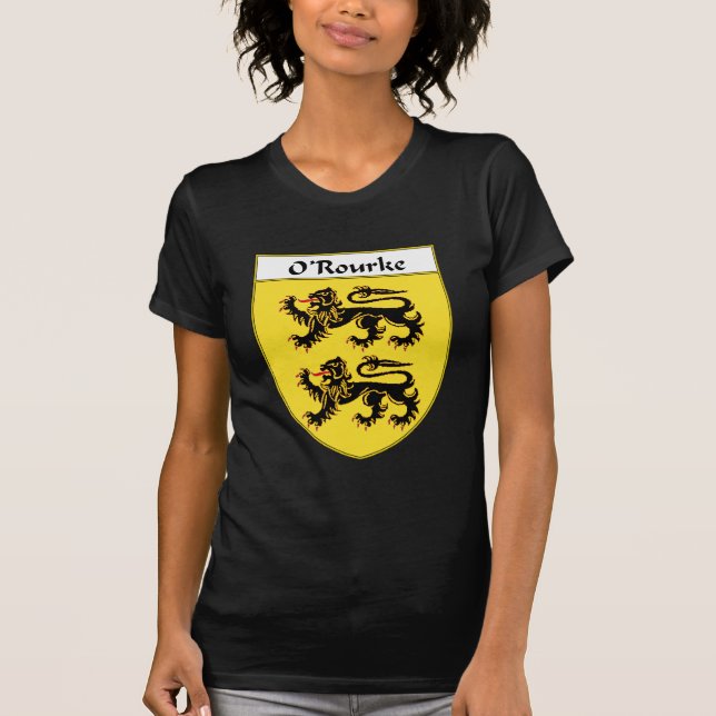 Camiseta Escudo de armas de O'Rourke/escudo de la familia (Anverso)