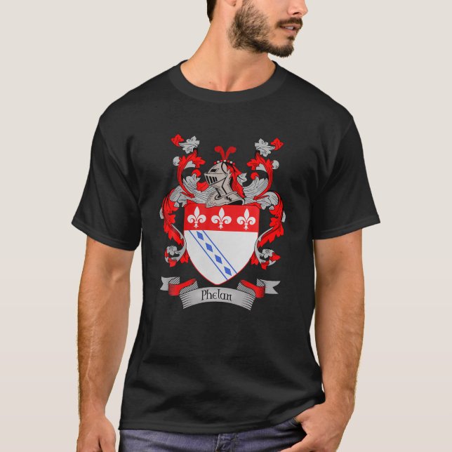 Camiseta Escudo De Armas De Phelan | Apellido de apellido P (Anverso)