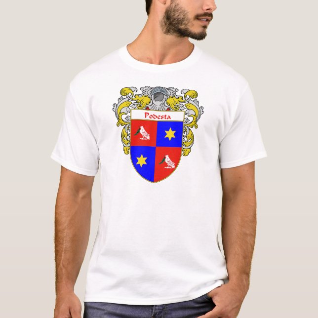 Camiseta Escudo de armas de Podesta (cubierto) (Anverso)