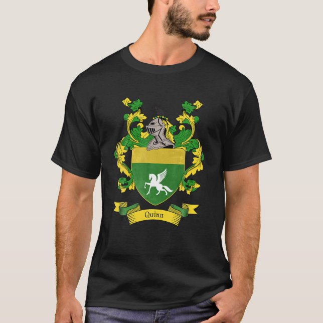 Camiseta Escudo De Armas De Quín | Quinn Surname Family Cre (Anverso)
