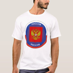 Camiseta Escudo de Armas de Rusia Forma de Círculo