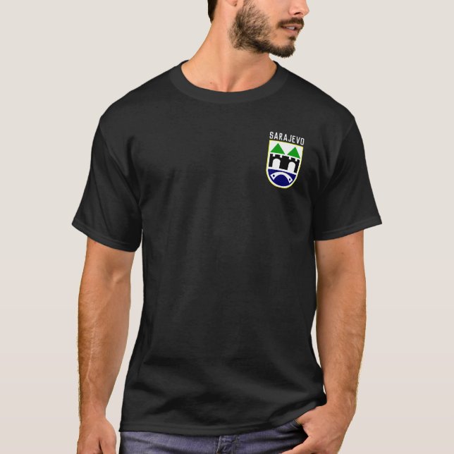 Camiseta Escudo de armas de Sarajevo, Bosnia y Herzegovina  (Anverso)