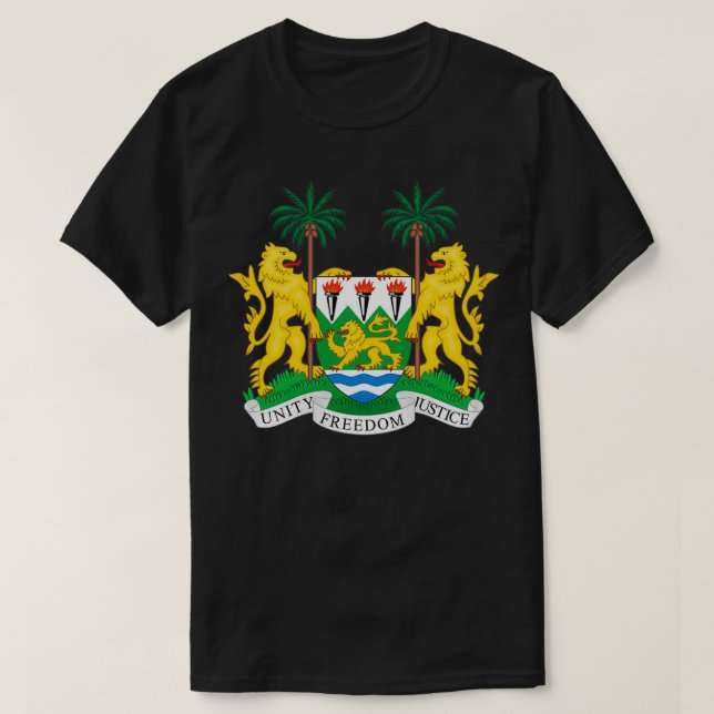 Camiseta Escudo de armas de Sierra Leona (Diseño del anverso)