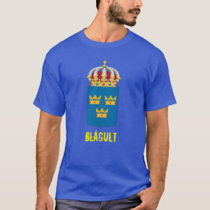 Camiseta Escudo de armas de Suecia Blågult T-Shirt