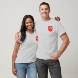 Camiseta Escudo de armas de Transilvania rojo blanco