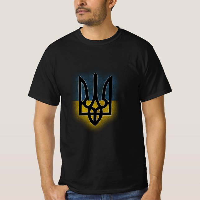 Camiseta Escudo de armas de Tryzub en Ucrania (Anverso)