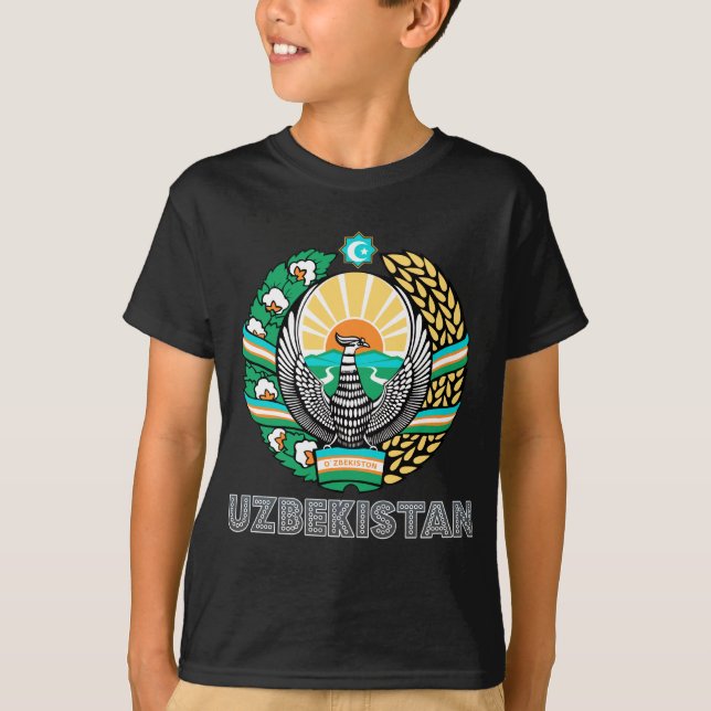 Camiseta Escudo de armas de Uzbekistán (Anverso)