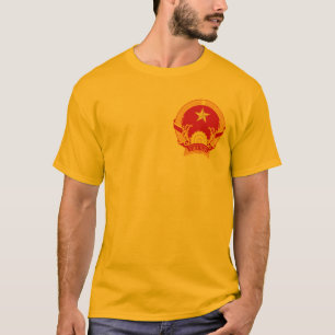 CAMISETA ESCUDO DE ARMAS DE VIETNAM. SÍMBOLO DE VIET