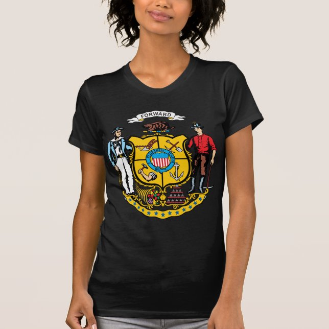 Camiseta Escudo de armas de Wisconsin (Anverso)