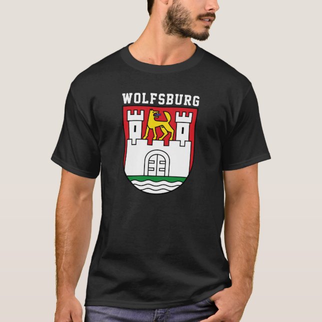 Camiseta escudo de armas de Wolfsburg (Alemania) (Anverso)