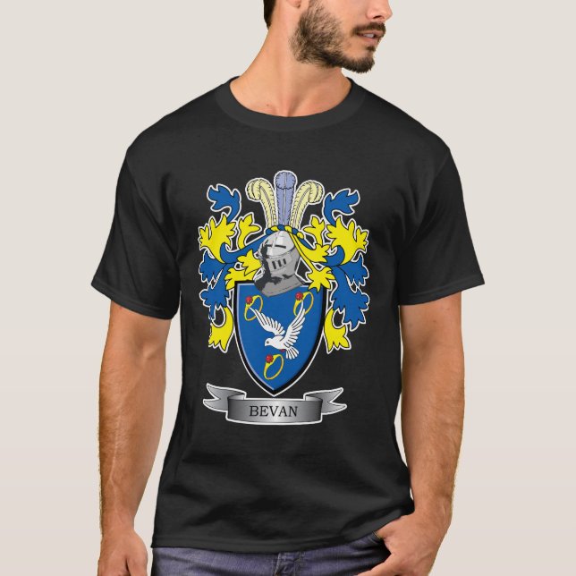 Camiseta Escudo de armas del escudo de la familia de Bevan (Anverso)