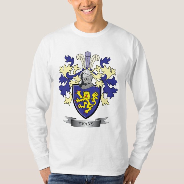 Camiseta Escudo de armas del escudo de la familia de Evans (Anverso)