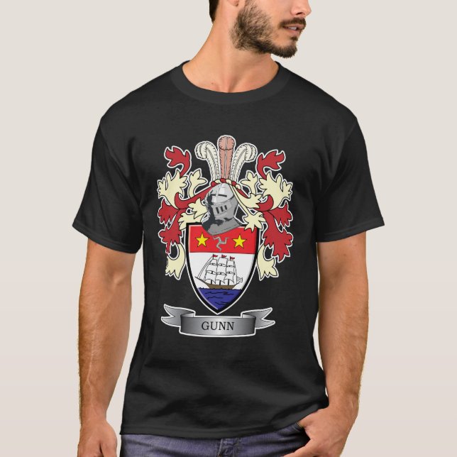 Camiseta Escudo de armas del escudo de la familia de Gunn (Anverso)