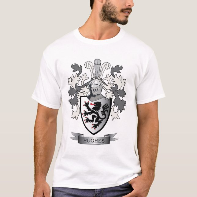 Camiseta Escudo de armas del escudo de la familia de Hughes (Anverso)
