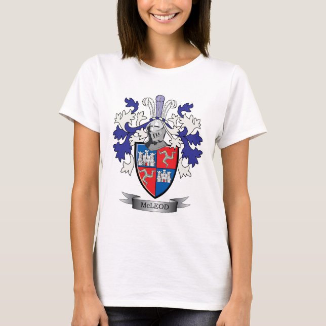 Camiseta Escudo de armas del escudo de la familia de McLeod (Anverso)