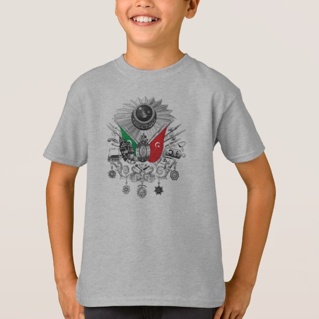 Camiseta Escudo de armas del Grayscale del imperio otomano (Anverso)