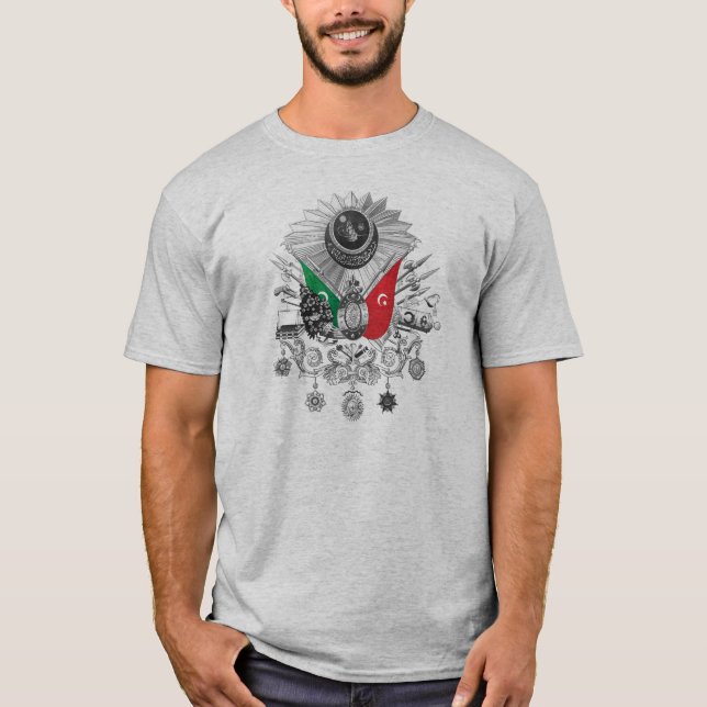 Camiseta Escudo de armas del Grayscale del imperio otomano (Anverso)