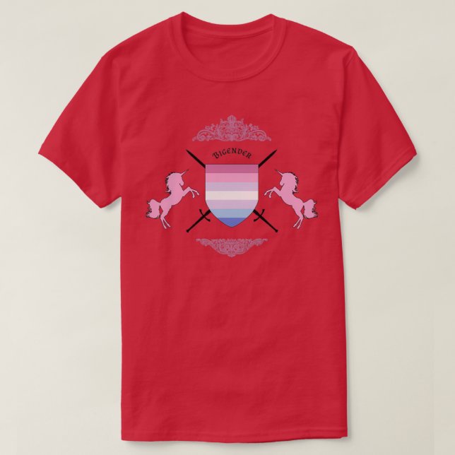Camiseta Escudo de armas del Orgullo Bisexual (Diseño del anverso)