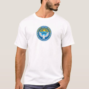 Camiseta escudo de armas del país Kirguistán símbolo emblem