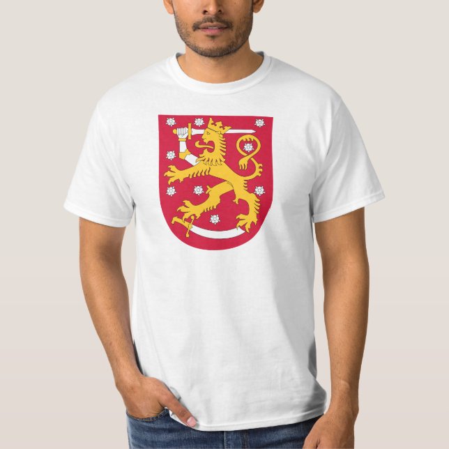 Camiseta Escudo de armas FI de Finlandia (Anverso)