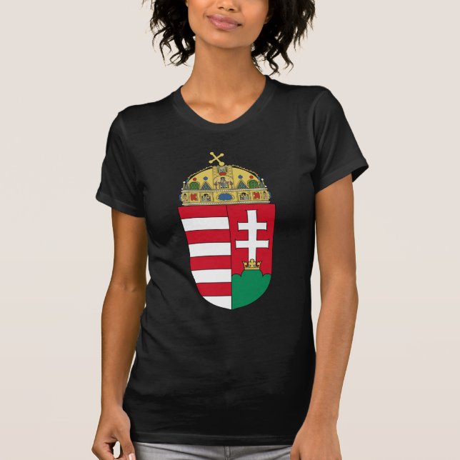 Camiseta Escudo de armas HU de Hungría (Anverso)