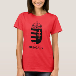 Camiseta Escudo de Armas Húngaro Arte Monocromo Contemporán
