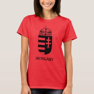 Camiseta Escudo de Armas Húngaro Arte Monocromo Contemporán