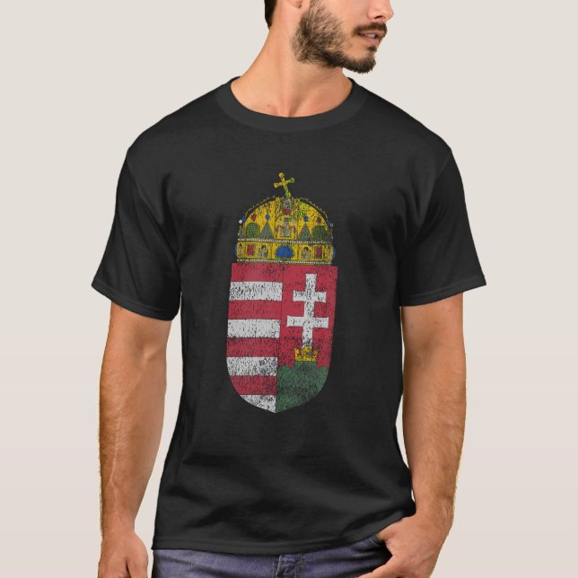 Camiseta Escudo de armas húngaro - Símbolo de Hungría camis (Anverso)