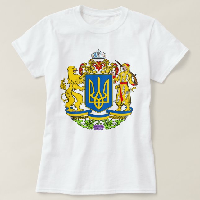 Camiseta Escudo de armas no oficial ucraniano (Diseño del anverso)