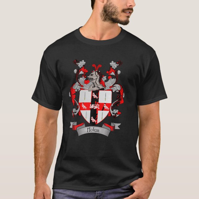 Camiseta Escudo de armas Nolan Apellido Familia Crest T Sh (Anverso)