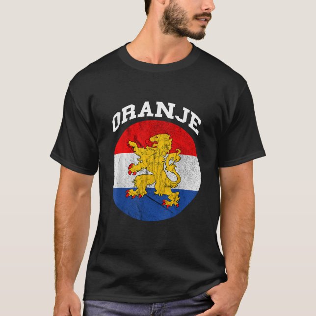 Camiseta Escudo de armas Oranje León Holandés Holanda Holan (Anverso)