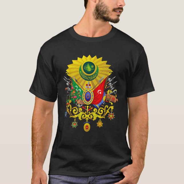 Camiseta Escudo de armas Sultan Abdulhamid Imperio otomano  (Anverso)
