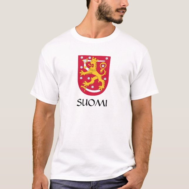 Camiseta Escudo de armas Suomi T-Shirt  (Anverso)