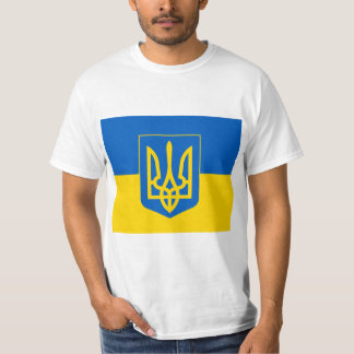 Camiseta Escudo de armas y bandera de UCRANIA
