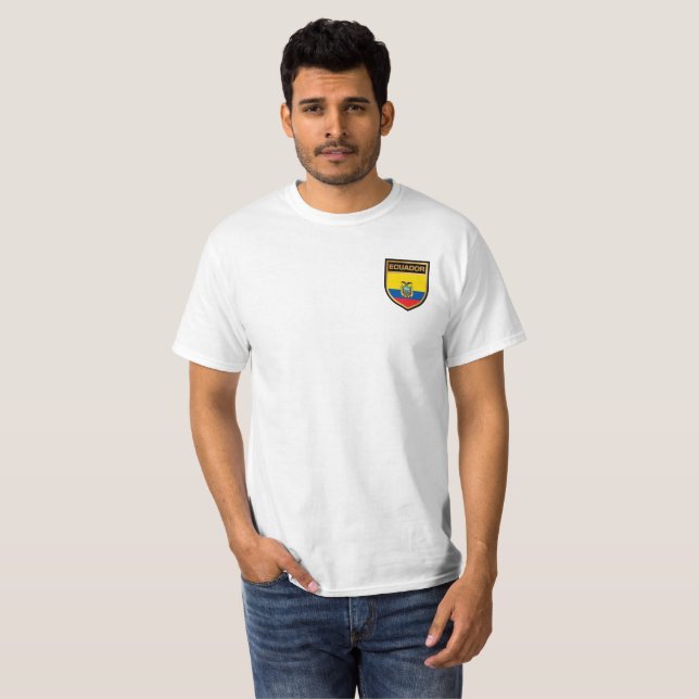 Camiseta Escudo de Bandera de Ecuador (Anverso completo)