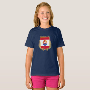 Camiseta Escudo de Bandera de la Polinesia Frances