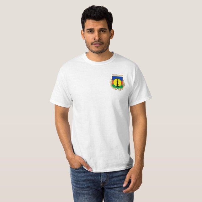 Camiseta Escudo de Bandera de Nueva Caledonia (Anverso completo)