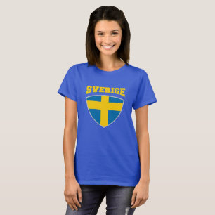 Camiseta Escudo de Bandera de Suecia