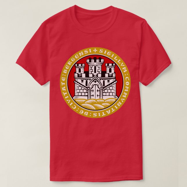 Camiseta Escudo de Bergen Noruega (Diseño del anverso)