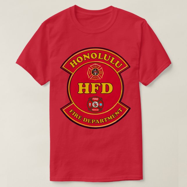 Camiseta Escudo de bomberos del Departamento de Bomberos de (Diseño del anverso)