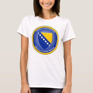 Camiseta Escudo de Bosnia y Herzegovina Forma Circular