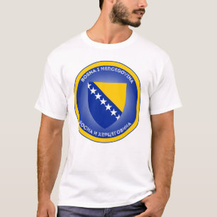 Camiseta Escudo de Bosnia y Herzegovina Forma Circular