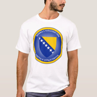 Camiseta Escudo de Bosnia y Herzegovina Forma Circular